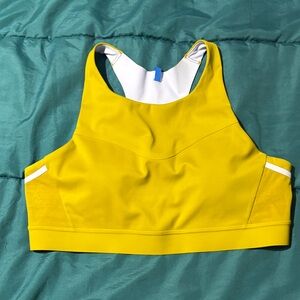 High-Neck Yellow Sports Bralette